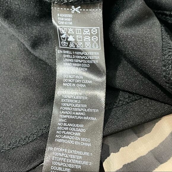 Forever 21 Cream & Black zebra Animal Print Sleeveless Open Back Maxi Dress L - Picture 7 of 14